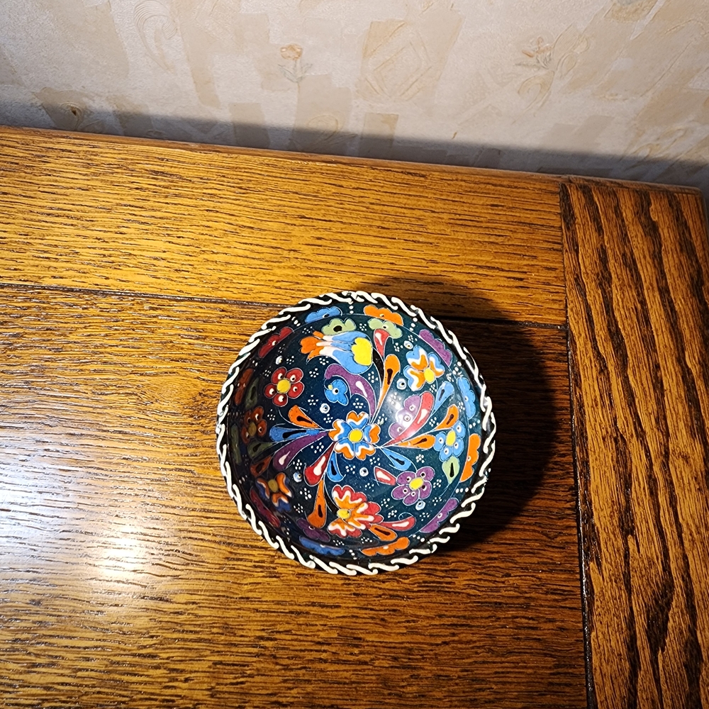 Handcrafted Floral Decorative Bowl